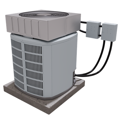 ACES Air Conditioner Electric Saver mounted on outdoor condenser unit